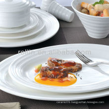 Double line series hotel white tableware, dinnerware set, porcelain dinnerware